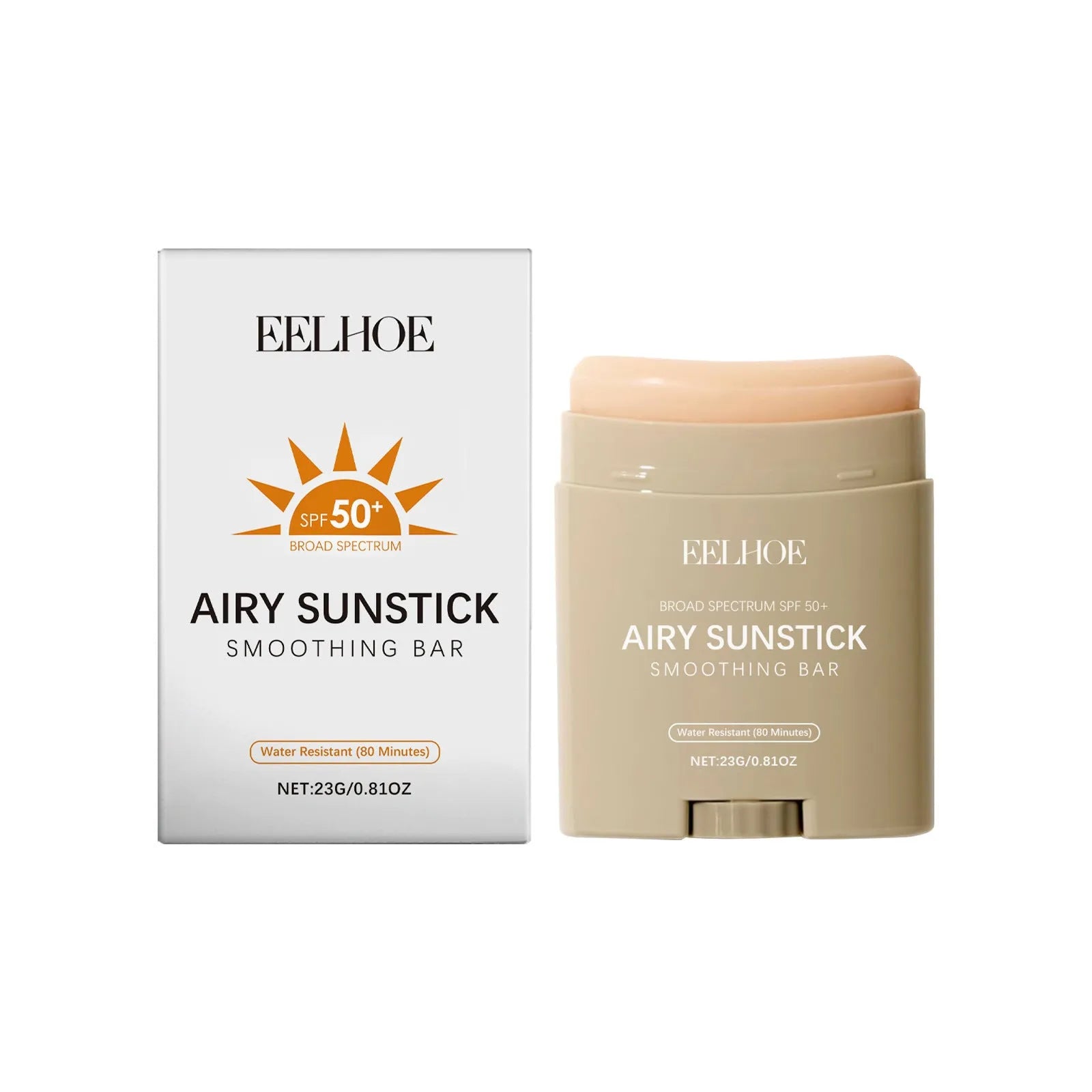 23g sunscreen stick with twist-up packaging for face and body sun protection