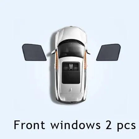 Nylon mesh car sunshade privacy curtain set for front rear side windows