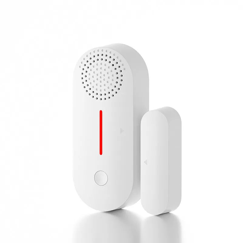 WiFi door magnetic sensor alarm unit for home security with acousto-optic alert.
