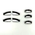 Black ABS plastic decorative sticker for a car window lift button.