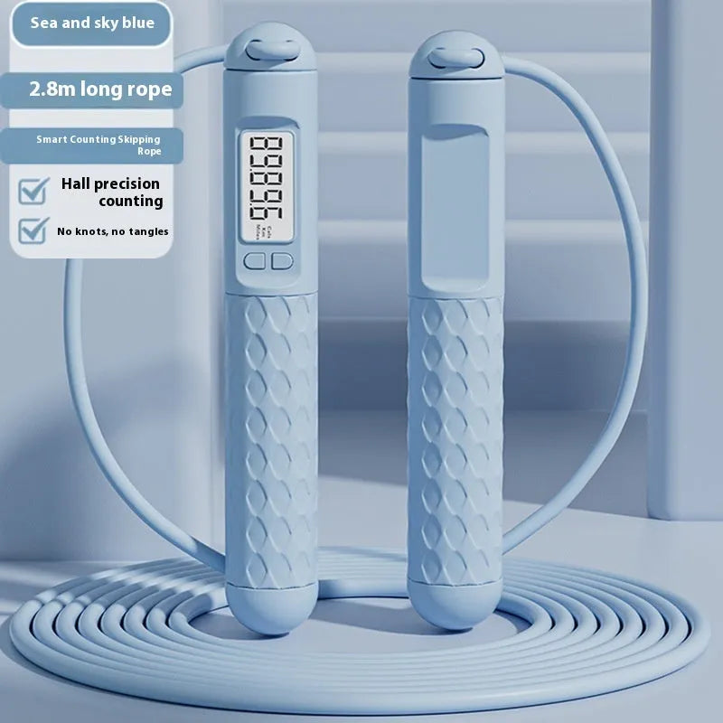 Bearings jump rope for fitness training in a selected colour, showing handles with bearing system and ABS plastic rope.