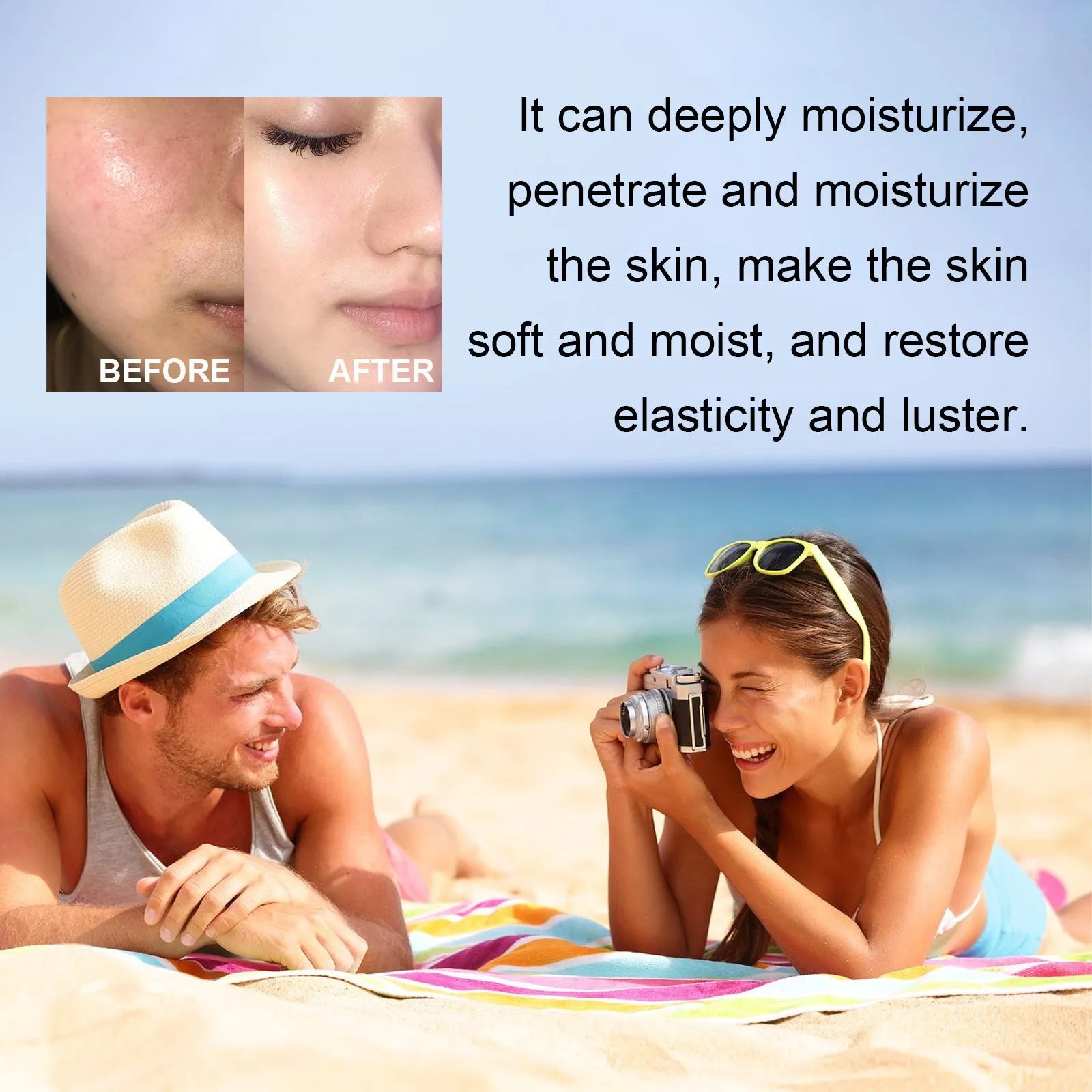 30g moisturising protective lotion with UV isolation in compact packaging for body care