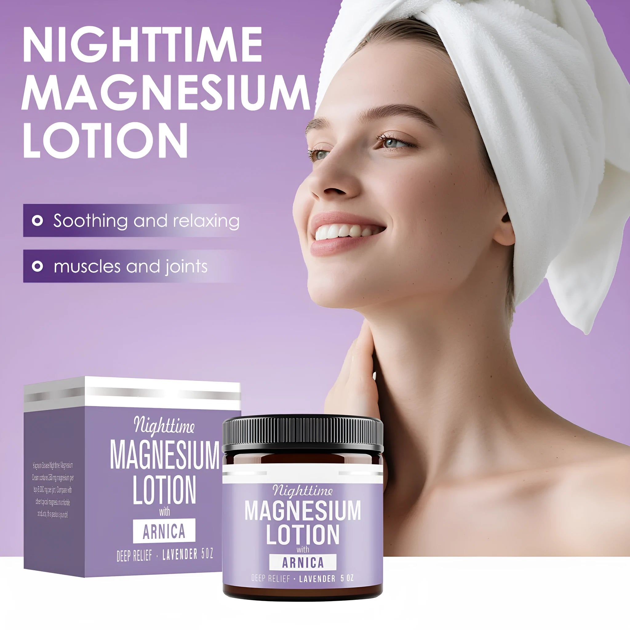150ml magnesium body butter cream jar with shea butter and natural ingredients for skin moisturising