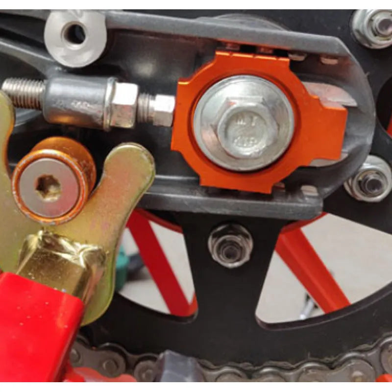 Orange KTM rear fork regulator screw pair for DUKE 200 390 990 modification