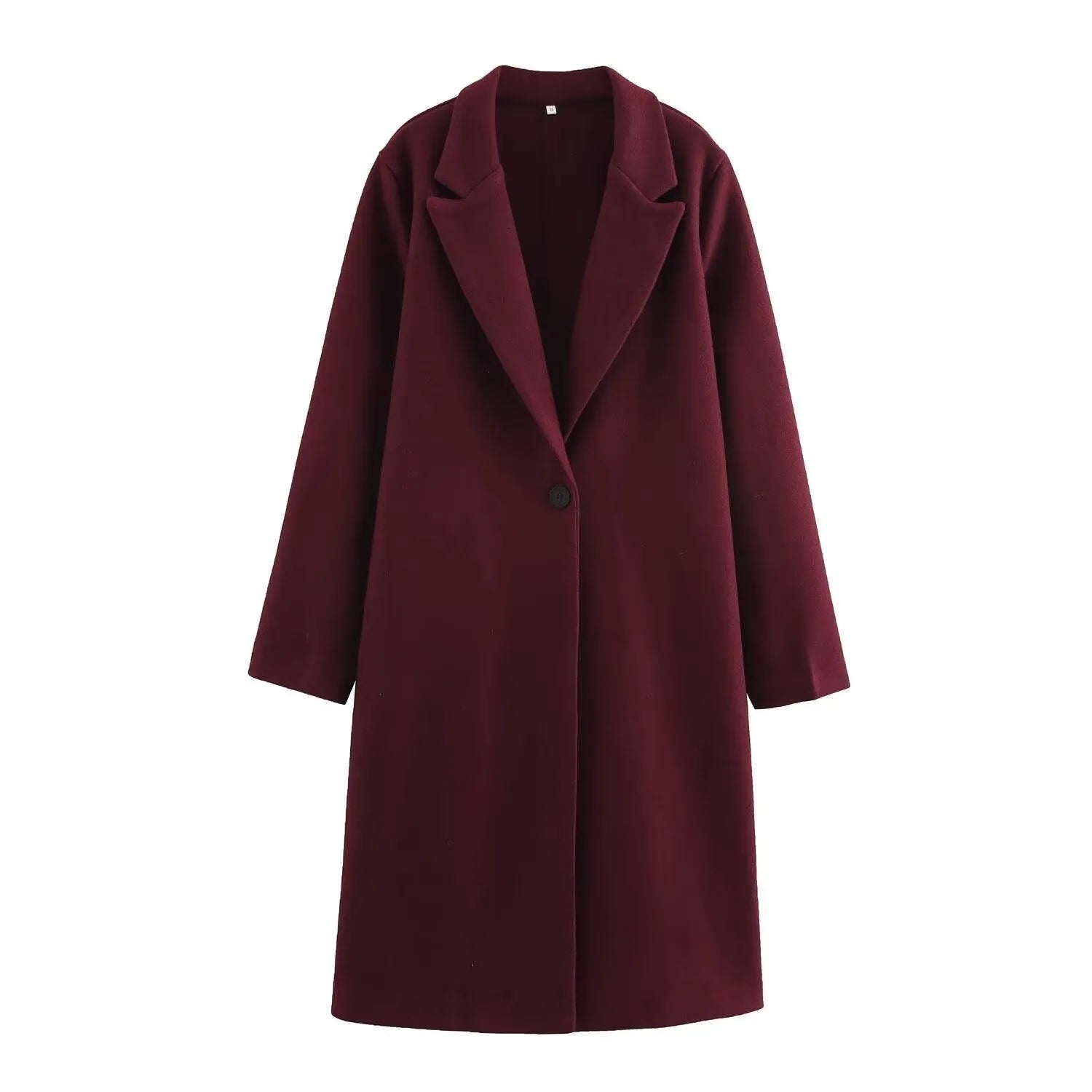 Women's solid colour polyester jacket in khaki, regular fit, long sleeves, street fashion style.