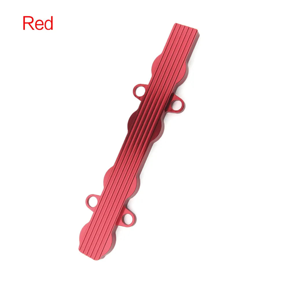 Aluminium alloy engine cover in red, available with or without ventilation holes.