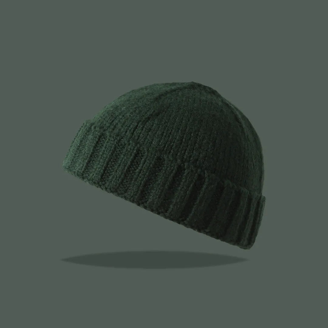 American knitted beanie hat for women in acrylic fibre dome crown style elastic 56-59cm twelve colours retro