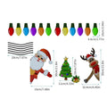 Christmas elk cartoon design magnetic car sticker with reflective threads