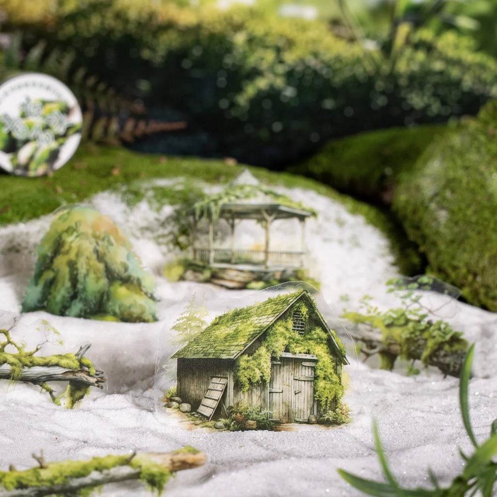 Forest Moss Series DIY decorative stickers roll with PET material, 60mm wide, in woodland colours