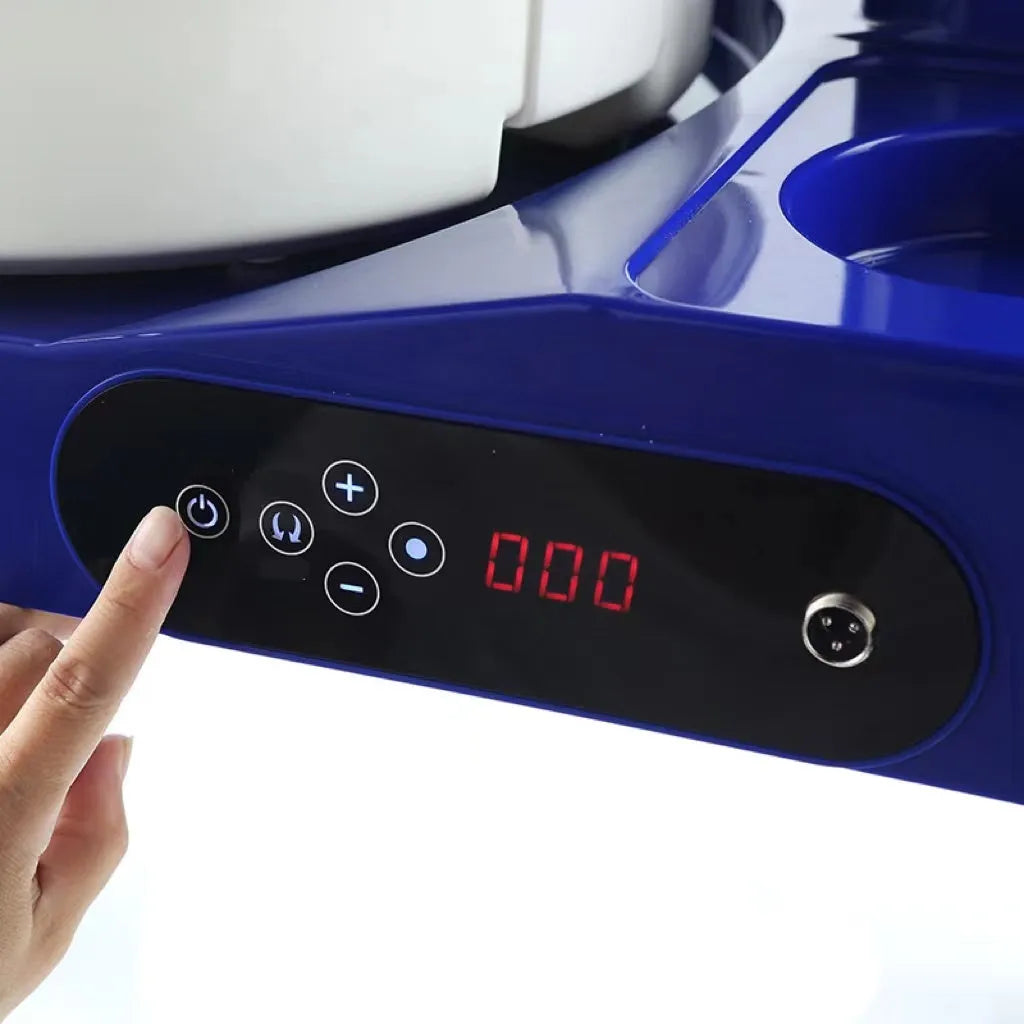 Blue pottery drawing machine with 28cm aluminium alloy turntable and touch screen control panel