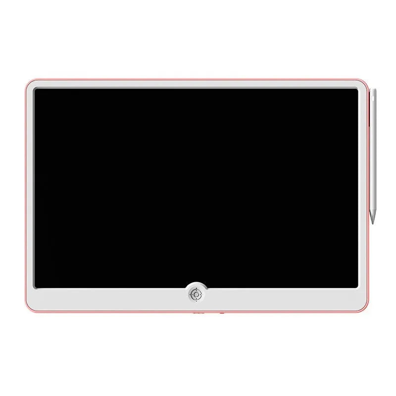 19-inch LCD children's drawing board with rechargeable battery in blue and white frame