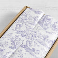 French MG tissue paper sheets in pink purple and green purple colours, 50cm by 70cm.