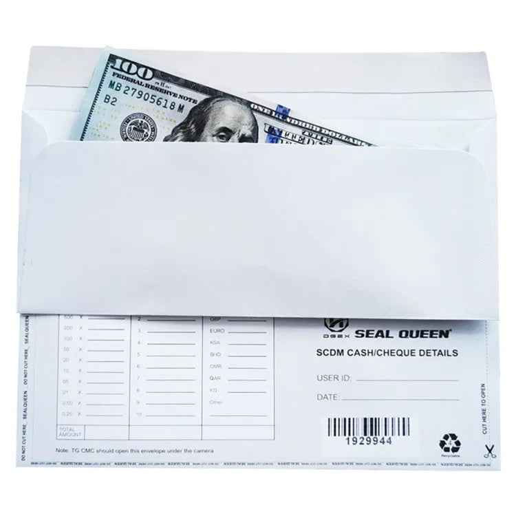 Blue anti opening self-adhesive confidential envelope measuring 105x240mm for document security