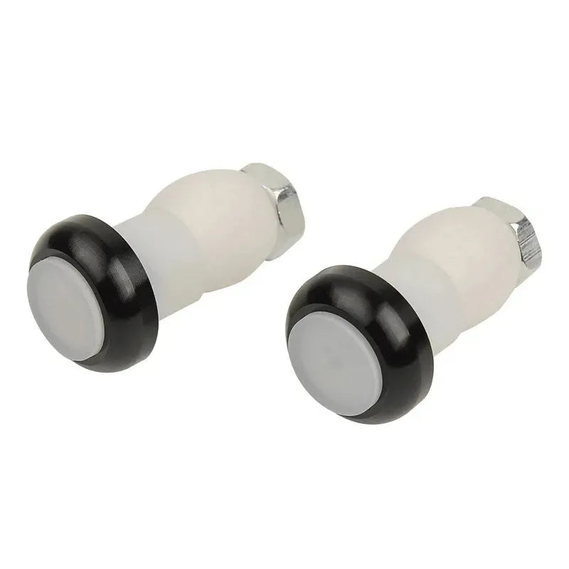 Aluminium alloy bicycle handle blocking light in black, red, blue, silver or gold with white rubber lampshade