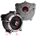 Aluminum alloy motorcycle air filter modification accessory for Harley-Davidson in 883 or Big Glide colour.
