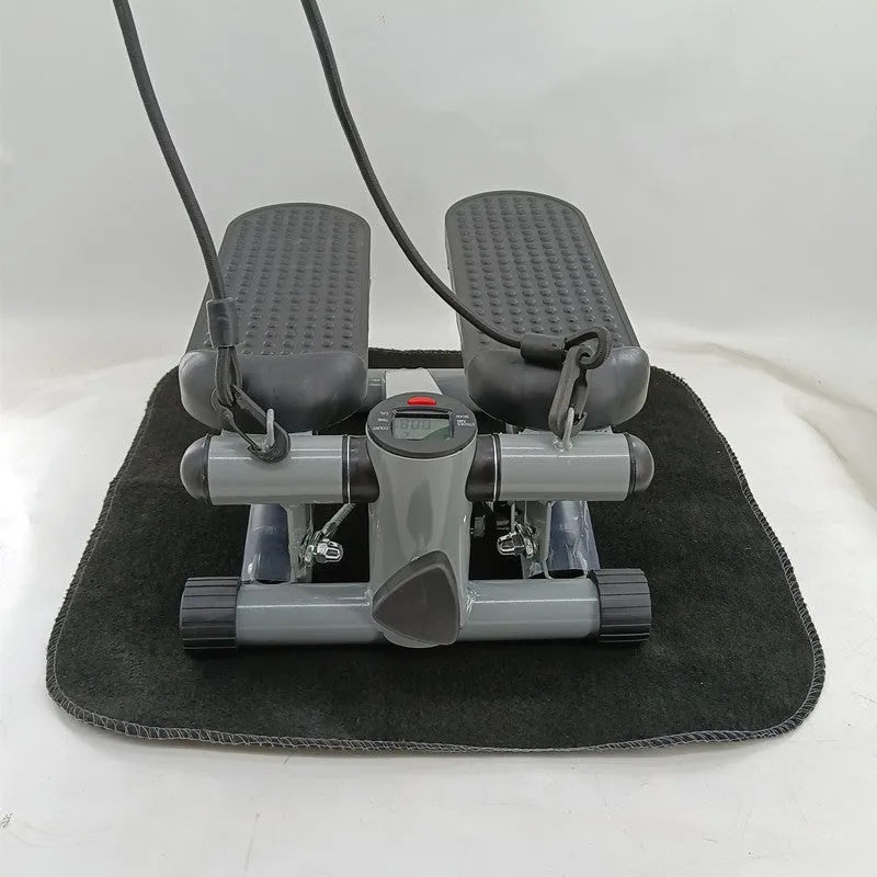 Silver grey hydraulic pedaller machine for home waist slimming and cardio exercise