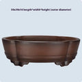 Traditional purple clay bonsai pot with classical design, 50cm wide plant container