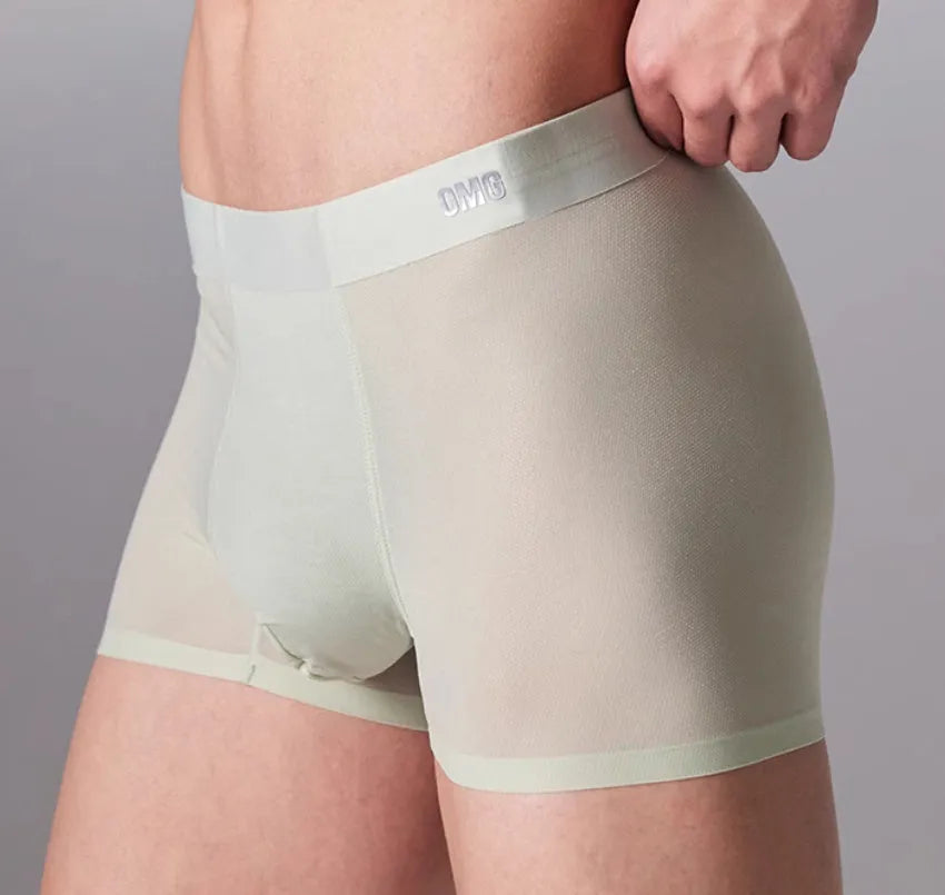Men's seamless lightweight fitness shorts in blue, shown flat to highlight the absence of seams.