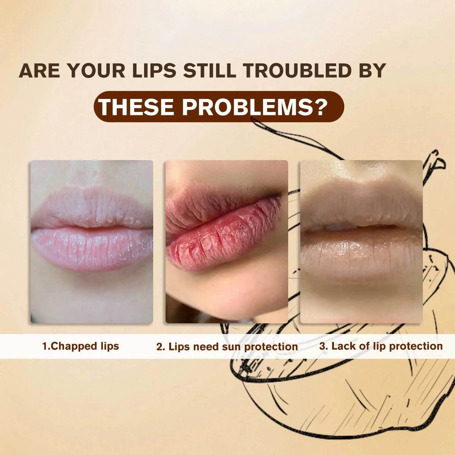 50ml protective lip moisturising cream tube for dry lips nourishment