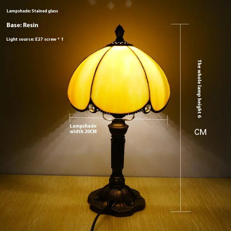 20cm beige simple modern bedside lamp with creative art lighting design