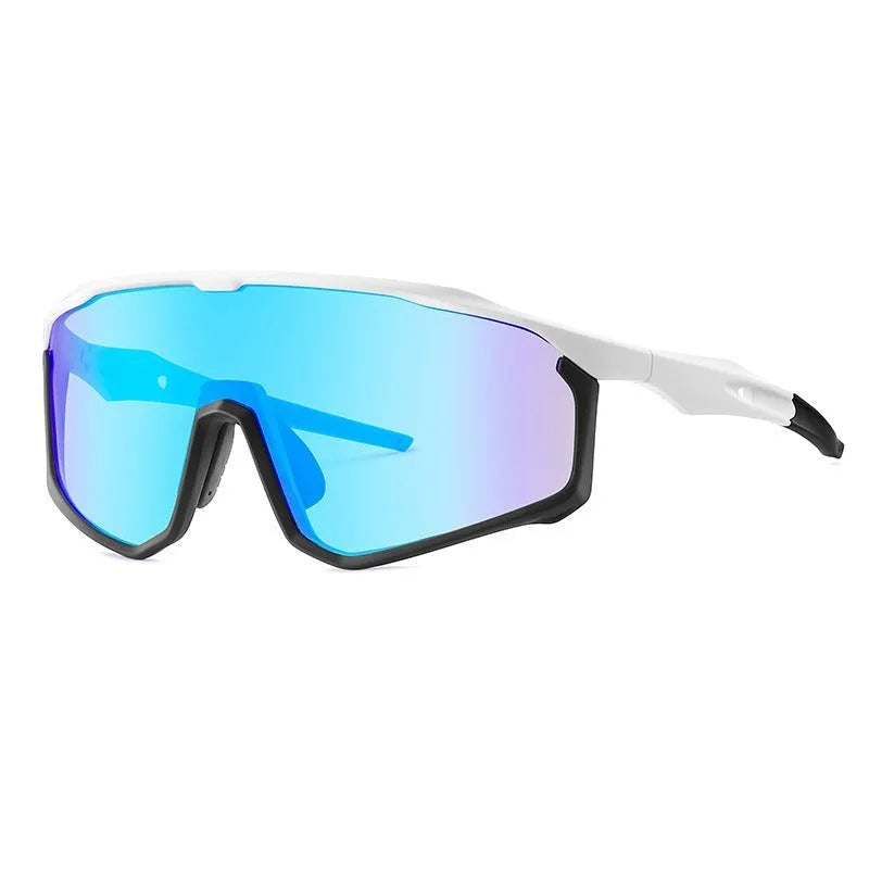 Full frame mountaineering goggles with colourful UV-protective PC lenses for climbing and snow sports.