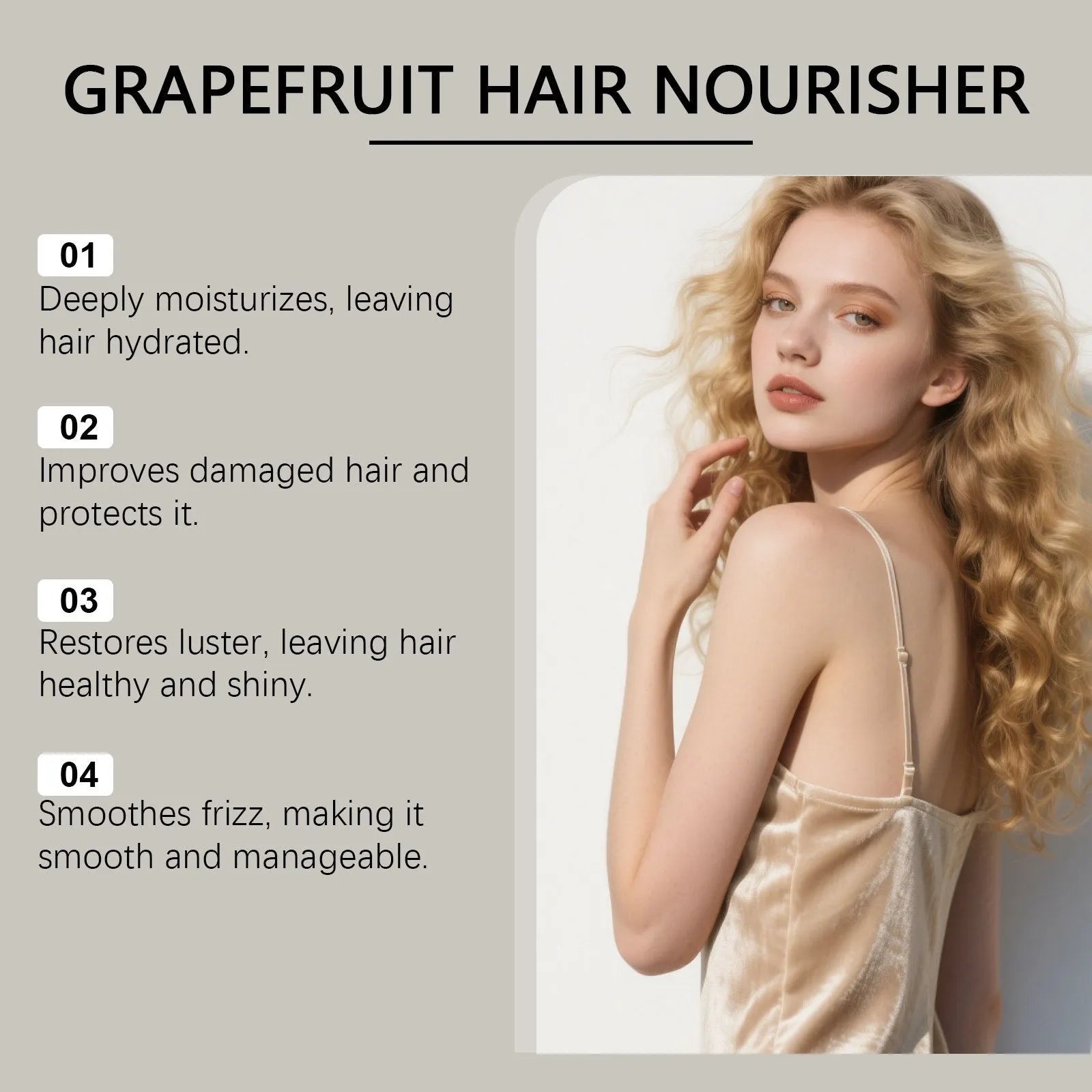 120ml bottle of grapefruit and rosemary hair conditioner for dry hair.