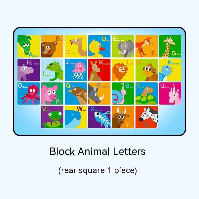 Automatic retractable car sunshade with magnetic fixing showing cartoon animal letters design