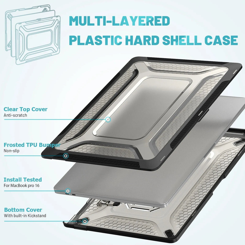 Slim hard protective shell case for a MacBook laptop in sapphire blue colour.