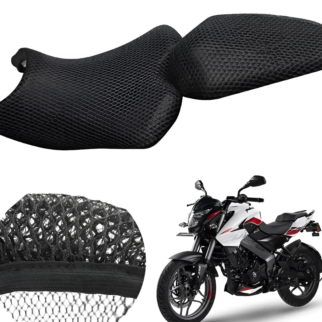 Black nylon mesh motorcycle seat cover suitable for Italika 280z model