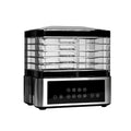 Silver stainless steel household food dehydrator with 14-litre capacity