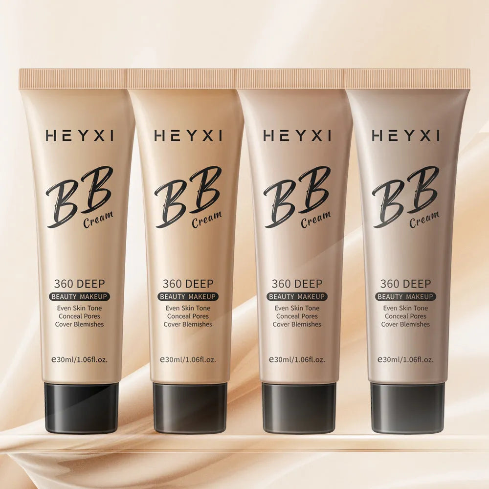 Waterproof BB cream in four shades 01, 02, 03, 04 with sweat-proof properties