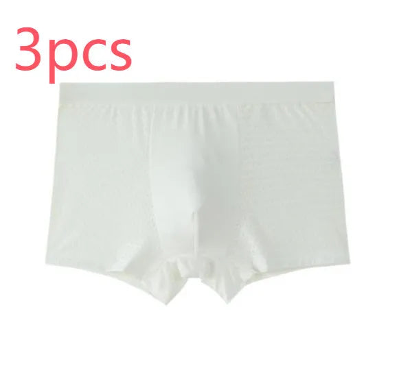 Men's modal U-convex boxer briefs in multiple colours on a white background