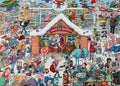 1000 piece shaped jigsaw puzzle made from paper, 70 x 50cm finished size, Christmas shop design