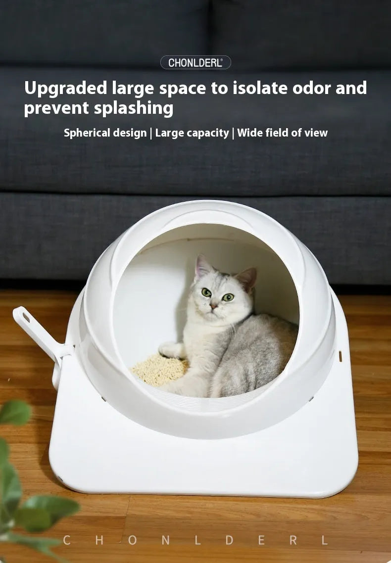Large enclosed cat litter box in Ariston colour with deodorant system