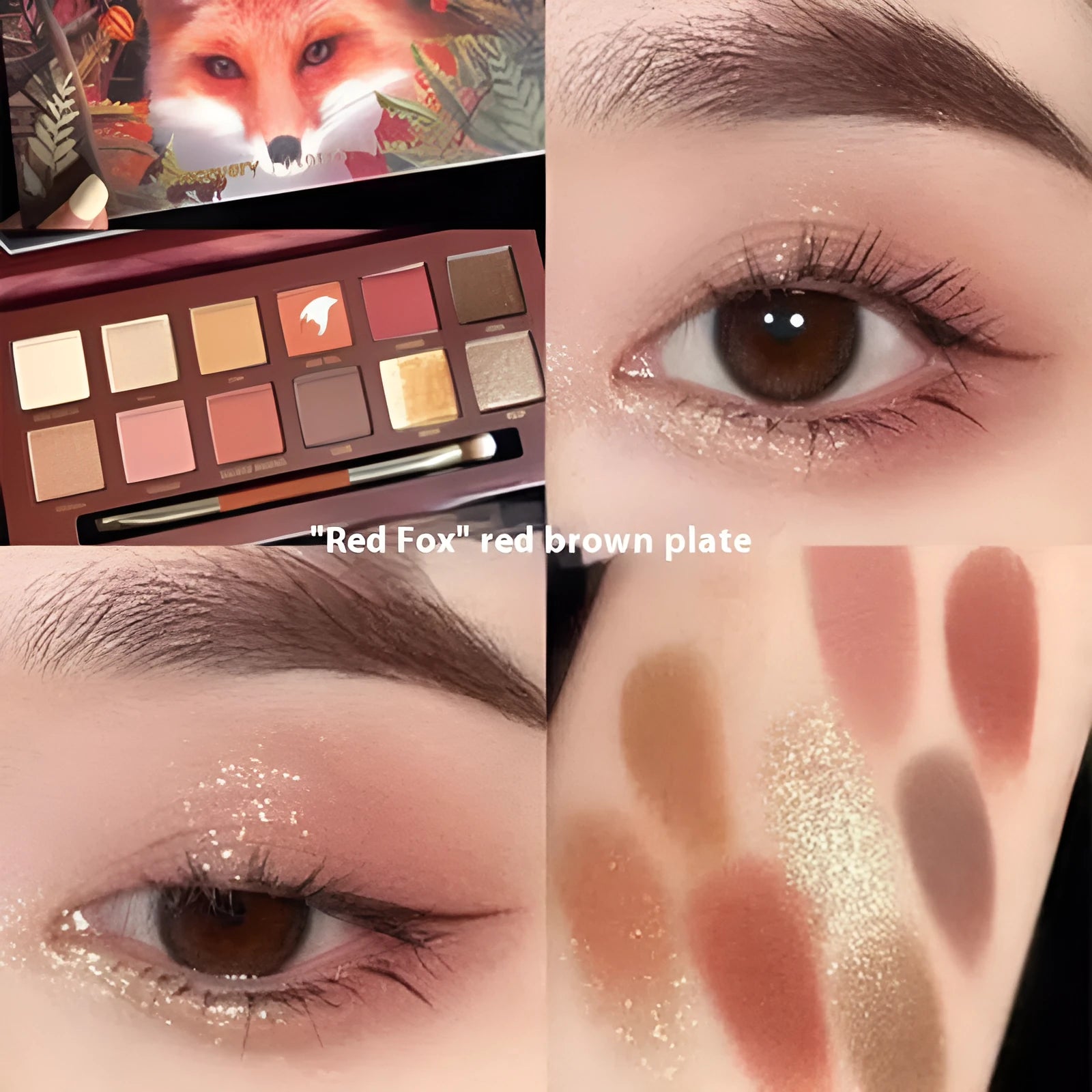 Explorer twelve-colour animal eyeshadow palette showing twelve different colour pans
