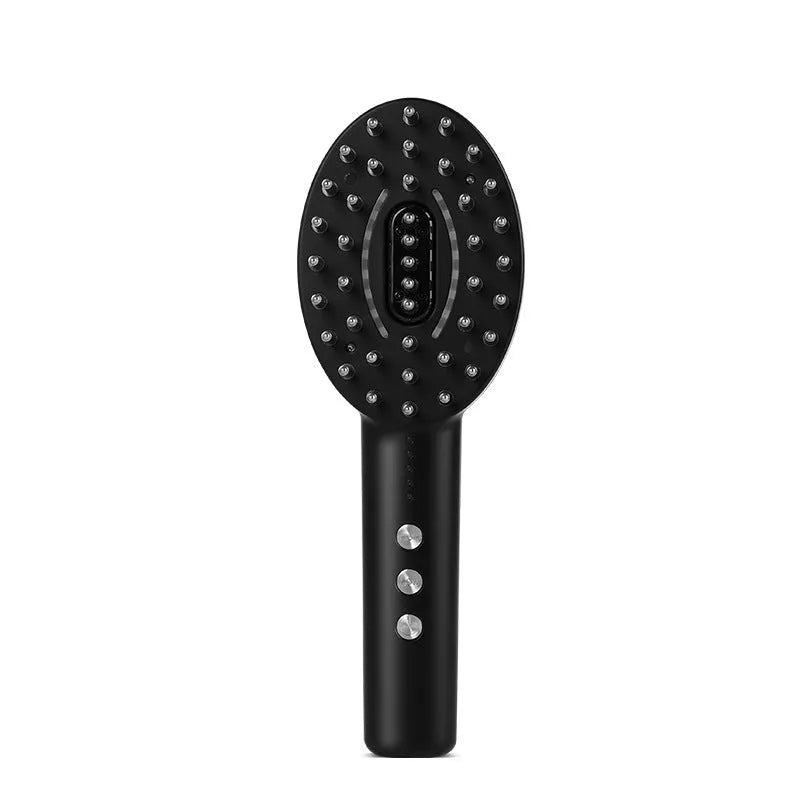 KD3802 Black rechargeable scalp massage device with charging cable