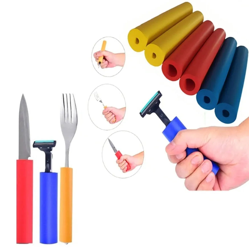Rubber auxiliary grip hose in 10mm and 18mm sizes for organising tableware and pens.