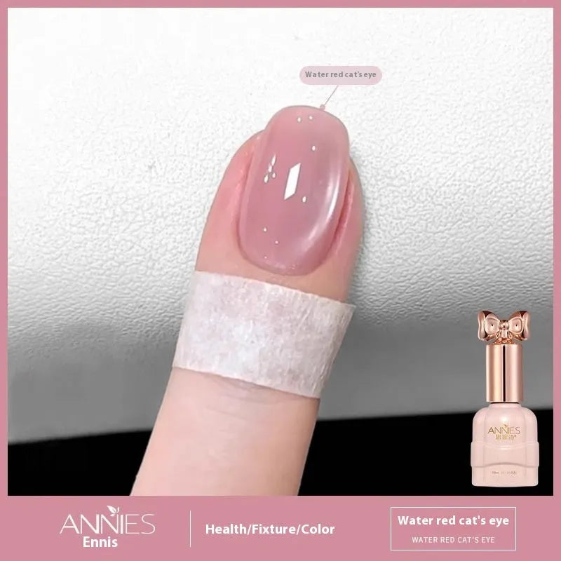 Bottle of micro glass bead cat's eye gel nail polish showing textured finish