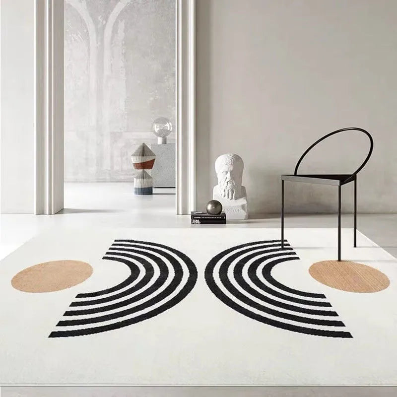 Blended geometric pattern large area mat for living room floor, available in multiple sizes including 160x230cm