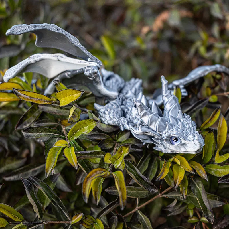 3D printed flying dragon wings decoration toy with detailed texture in multiple colour options