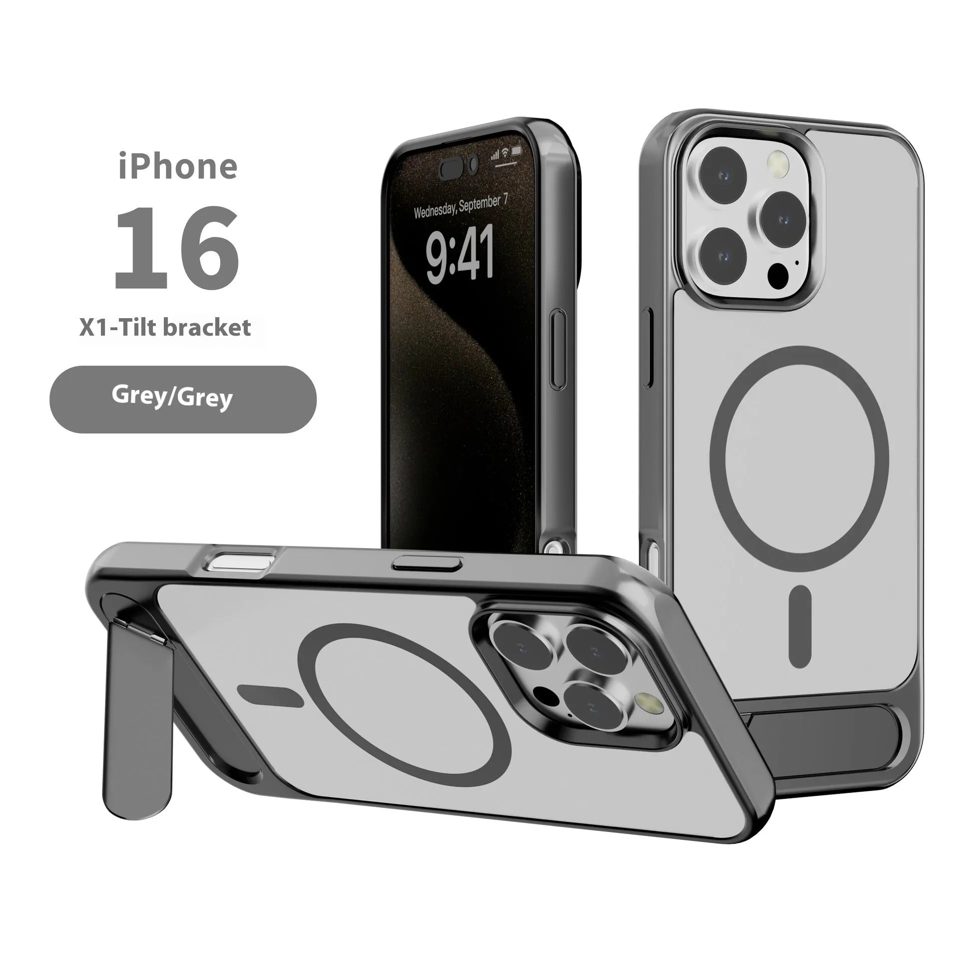 Metallic paint magnetic phone case for iPhone with TPU PC metal construction in wine red colour