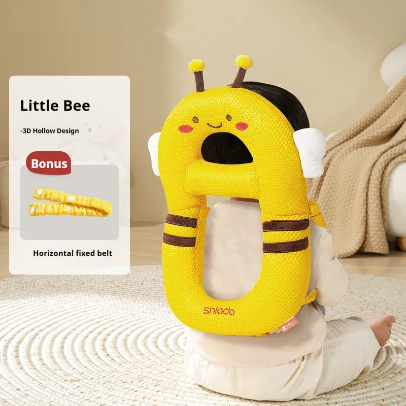 Baby anti-collision pillow and kneepad set in cartoon dinosaur, bee, rabbit, and chicken designs