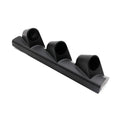Black ABS plastic instrument frame with three holes for 52mm gauges, suited to right-hand drive car dashboards.