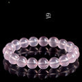 Natural starlight crystal round beads women's bracelet with polished pink crystal in multiple size options
