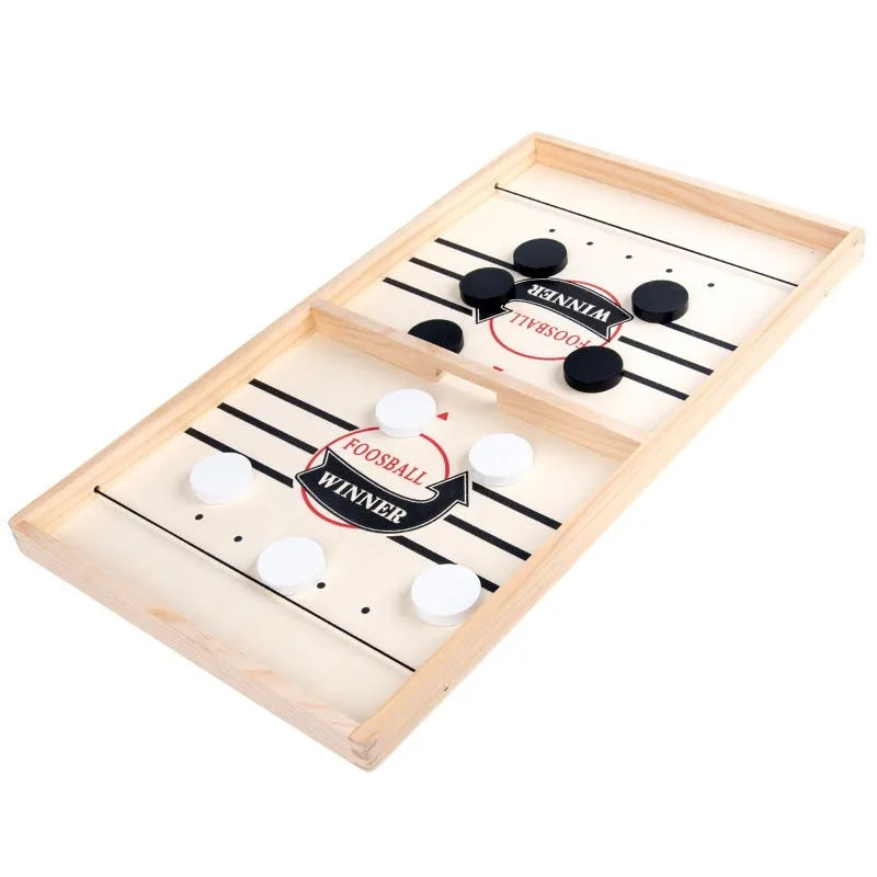 Wooden two-in-one bounce chess and aeroplane chess set with pieces on board