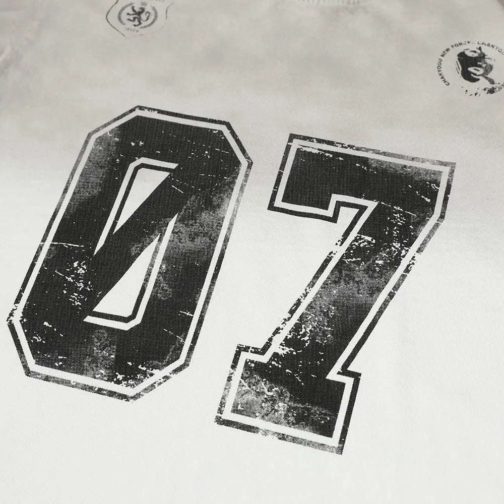 Men's plain cotton short-sleeved t-shirt in white and black, showing front view on a hanger.