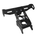 Black aluminium alloy short tail licence plate holder for Honda motorcycles.