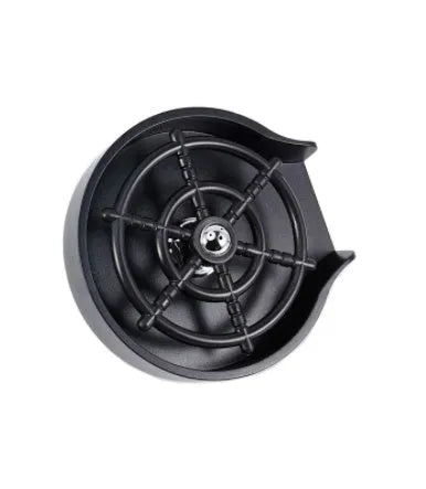Black automatic stainless steel glass washer with ABS base and copper hose for pressure washer.