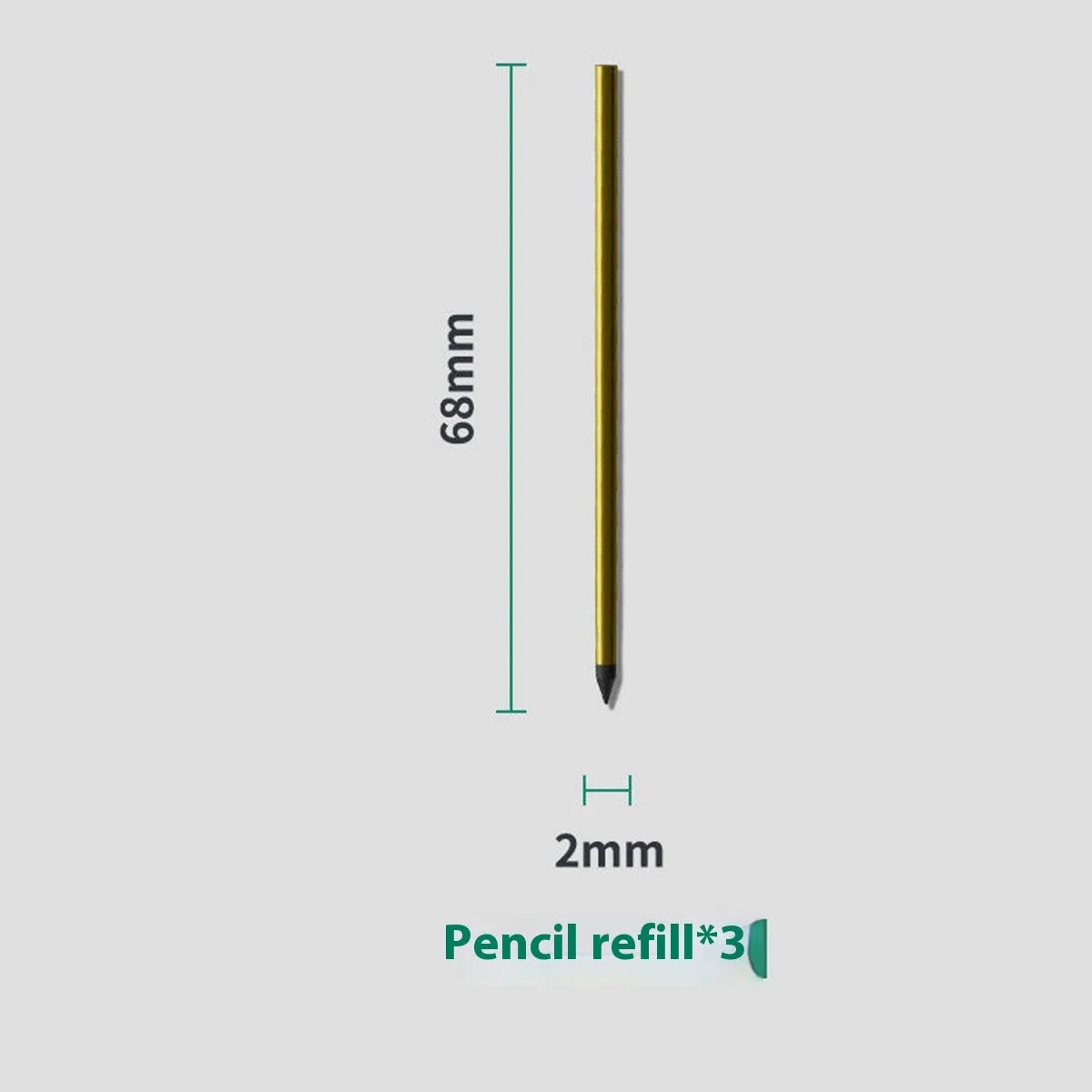 Loose leaf 6-hole refill paper pad with 64 sheets and a set of metal ballpoint, pencil, and plastic pen refills.