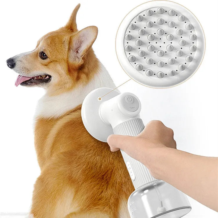 White PP pet bubble machine for cat and dog bath, USB powered, 139×118×286mm